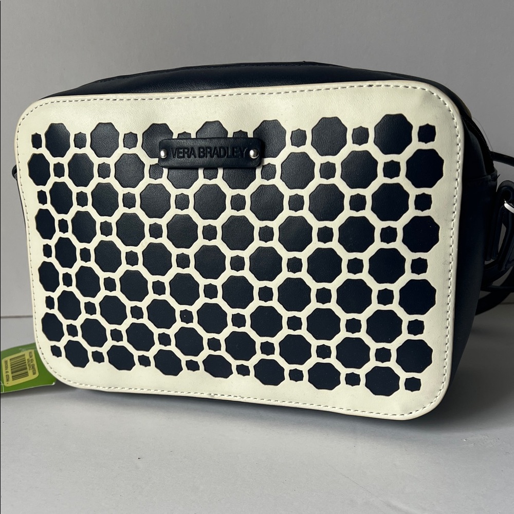 Vera Bradley Navy and White Honeycomb Crossbody New